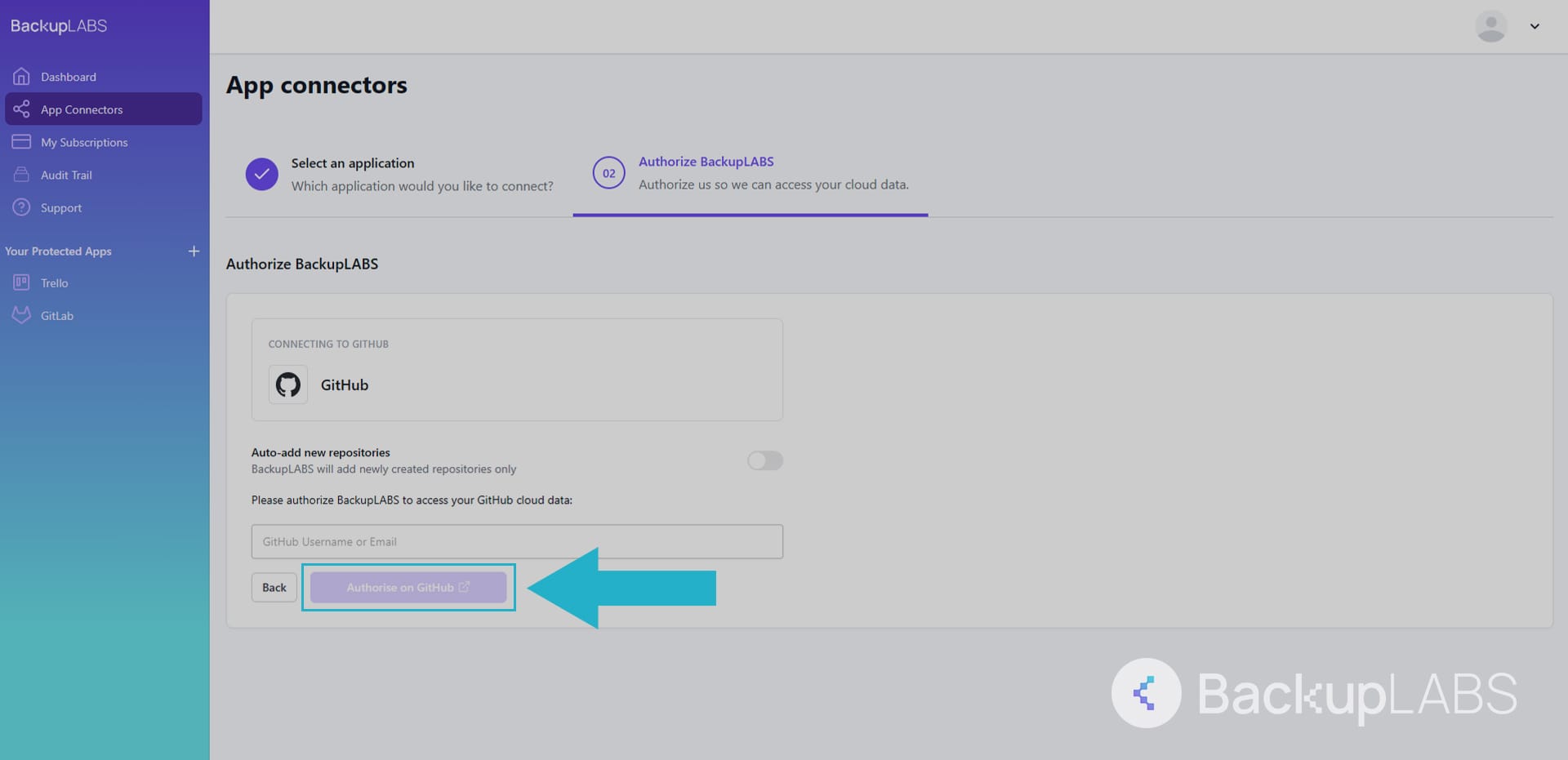 Connect your GitHub account