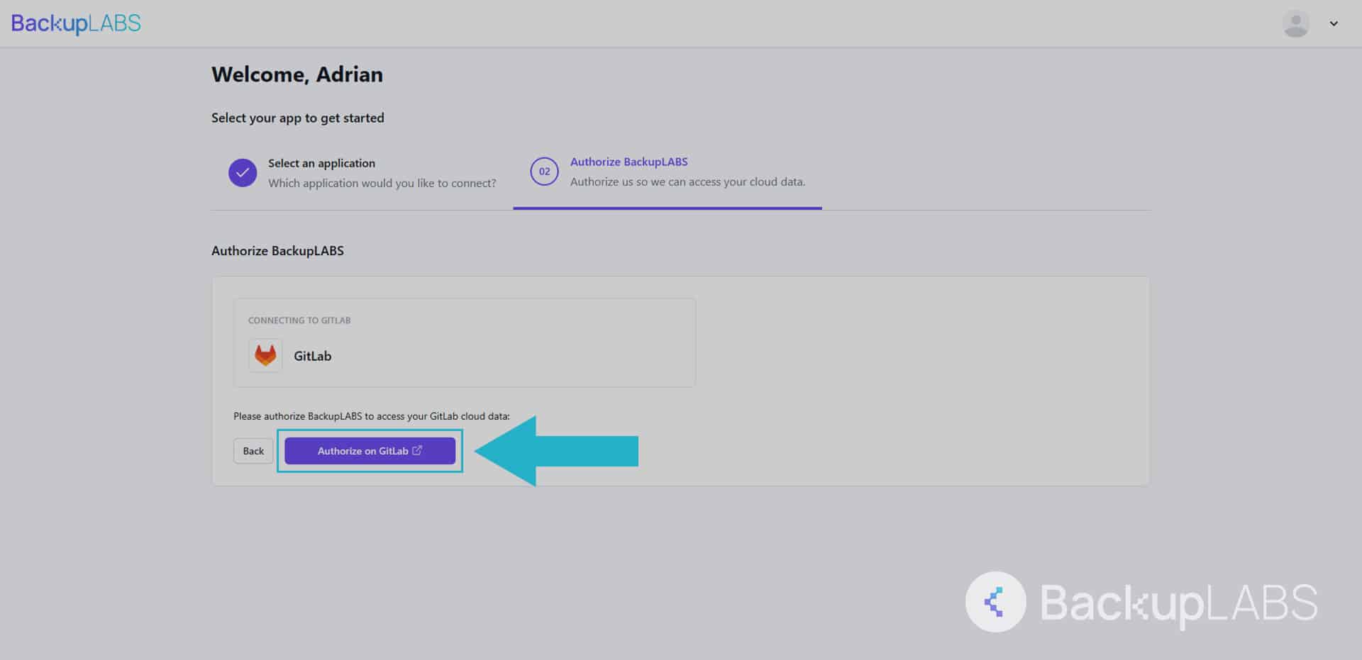 Authorise your GitLab account with us
